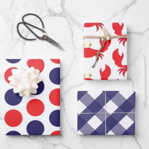 Feuilles d'enveloppes cadeaux En vichy points de c