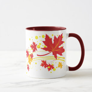 Feuilles d'érable aux couleurs d'automne tasse per
