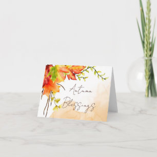 Feuilles d'érable d'automne avec carte de texte pe