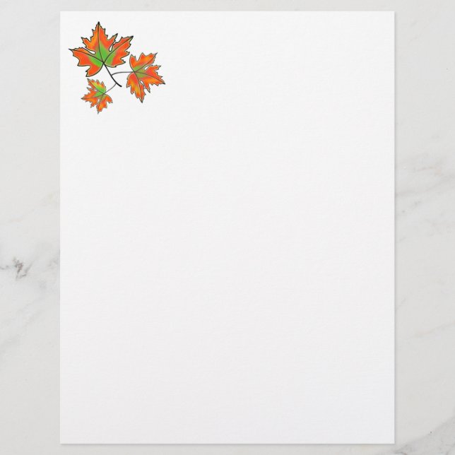 Feuilles d'érable orange, motif botanique (Devant)