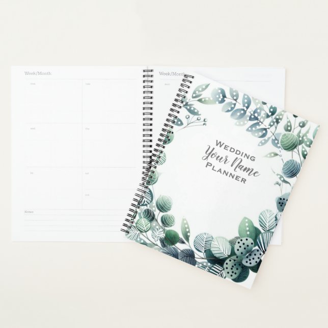 Feuilles d'eucalyptus verdure botanique mariage (Devant avec enveloppe)