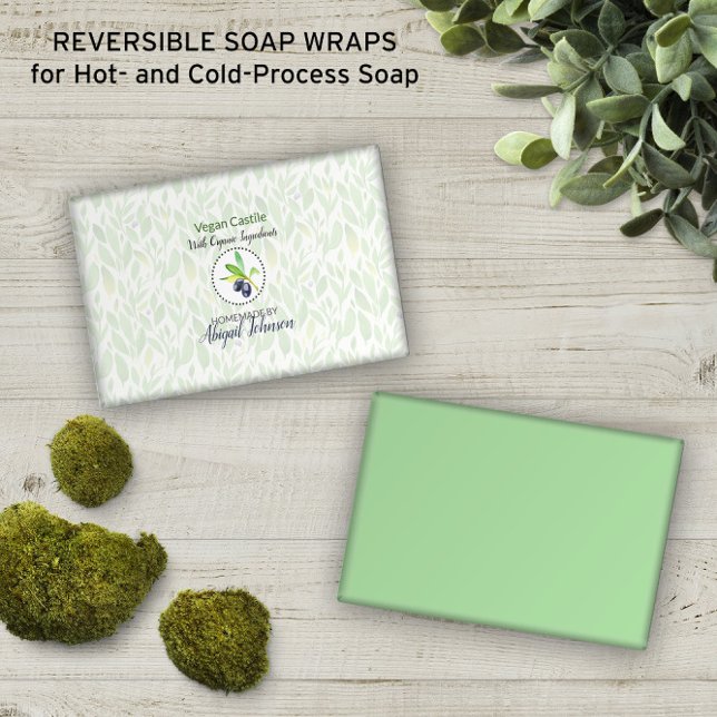 Feuilles d'olive verte 🍃 papier d'emballage de sa (Green Olive Leaves 🍃 Castile Soap Packaging Paper
)