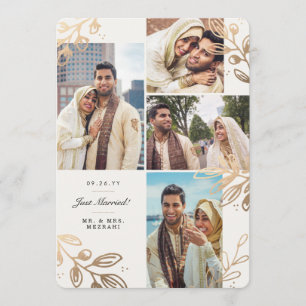 Feuilles d'or 4 Faire-part Mariages