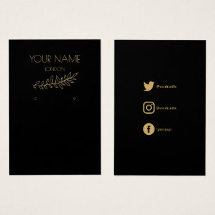 Feuilles d'or, carte d'affichage d'oreille