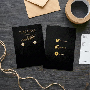 Feuilles d'or, carte d'affichage d'oreille