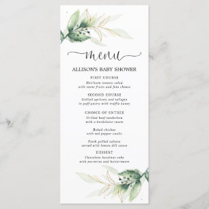 feuilles dorés de verdure menu simple de douche mo