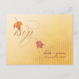 Feuilles en chute - Automne RSVP Réponse Cartes po