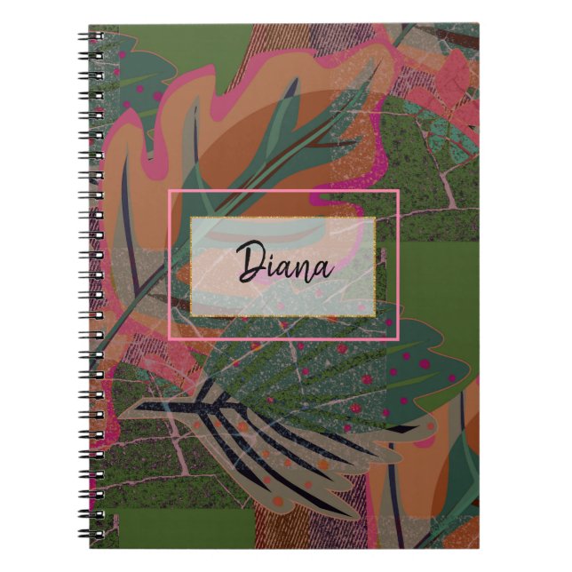 Feuilles et formes géométriques. carnet (Devant)