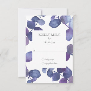 Feuilles Florales d'Eucalyptus Bleu Violet RSVP