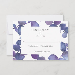 Feuilles Florales d'Eucalyptus Bleu Violet RSVP