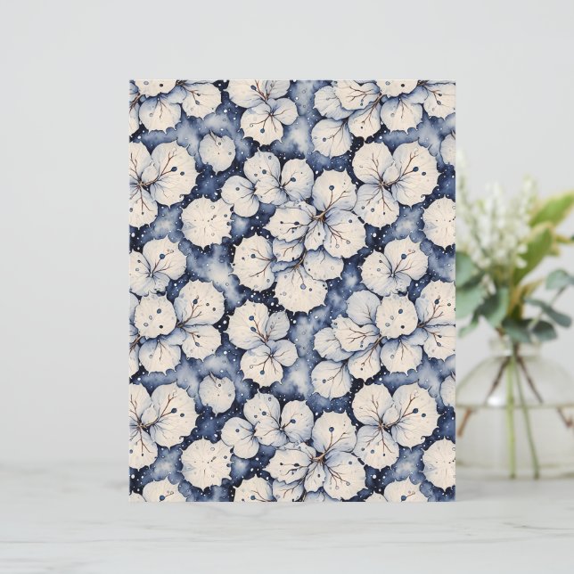 Feuilles floraux blancs d'hiver (Debout devant)