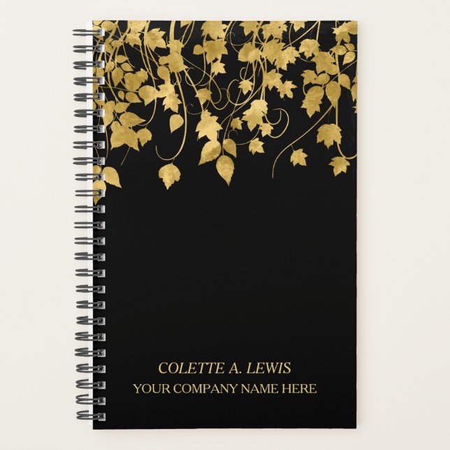 Feuilles Gold de luxe en noir (Devant)