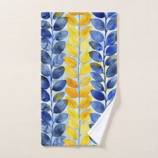 Feuilles jaune et bleu