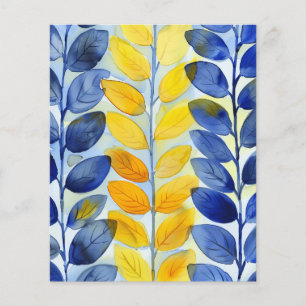 Feuilles jaune et bleu