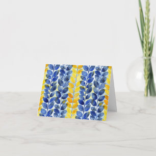 Feuilles jaune et bleu