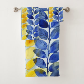 Feuilles jaune et bleu