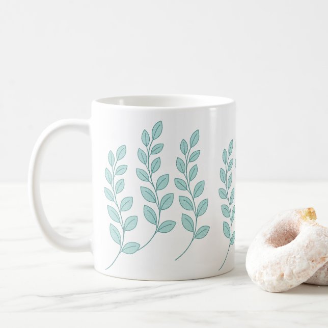 Feuilles, Nature Mug (Avec donut)