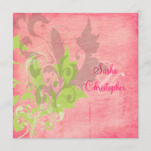 feuilles oramentaux/tournois de mariage Invitation