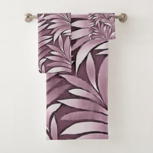 Feuilles Ornementales Teintées de Tons Aubergine P