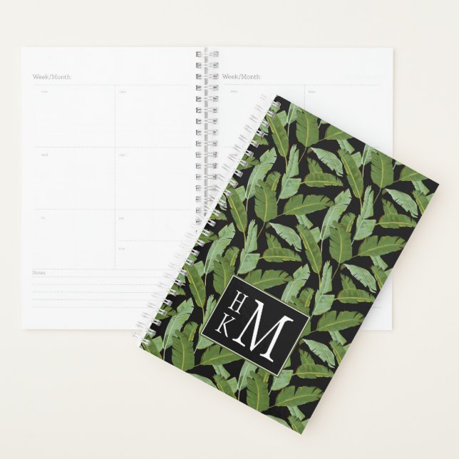 Feuilles Palm | Monogramme (Devant avec enveloppe)