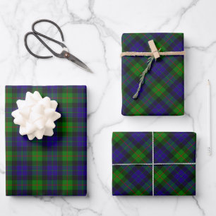 Feuilles papier Clan Gunn Tartan enveloppant