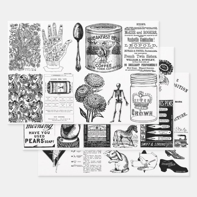 Feuilles papier de découpage ou de collage Ephemer (Lot)