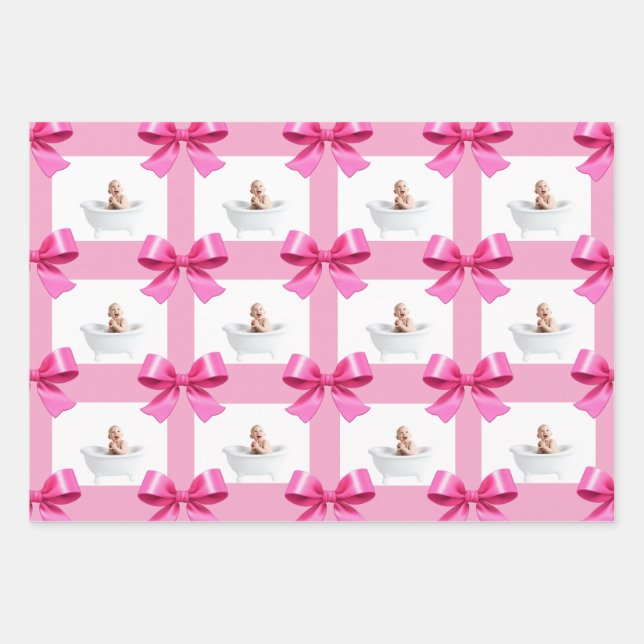 Feuilles papier d'enrobage de baby shower, Matte 1 (Devant)