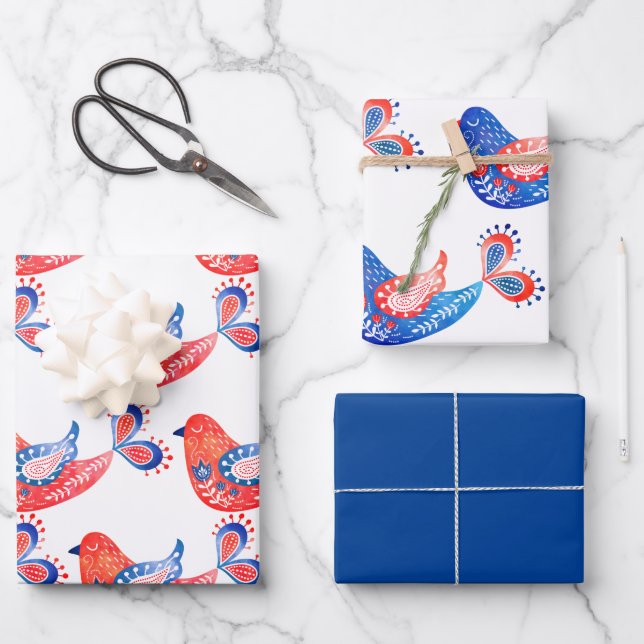 Feuilles papier d'enveloppement d'art populaire sc (Recto)