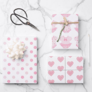 Feuilles papier d'enveloppement de Baby shower mig