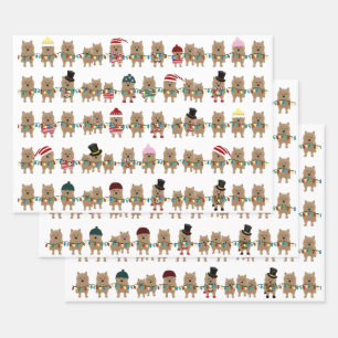 Feuilles papier d'enveloppement de Noël Norwich Te