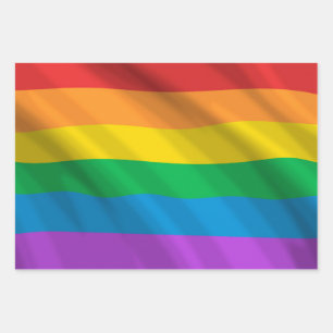 Feuilles papier d'enveloppement pour drapeau LGBT