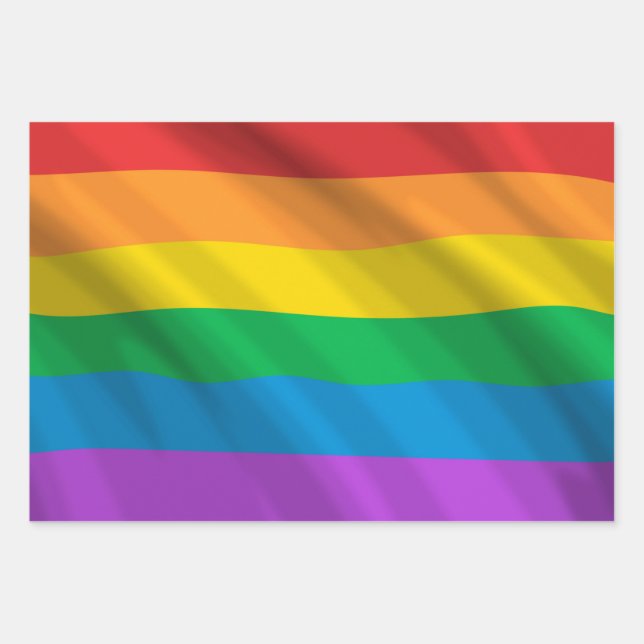 Feuilles papier d'enveloppement pour drapeau LGBT  (Devant)
