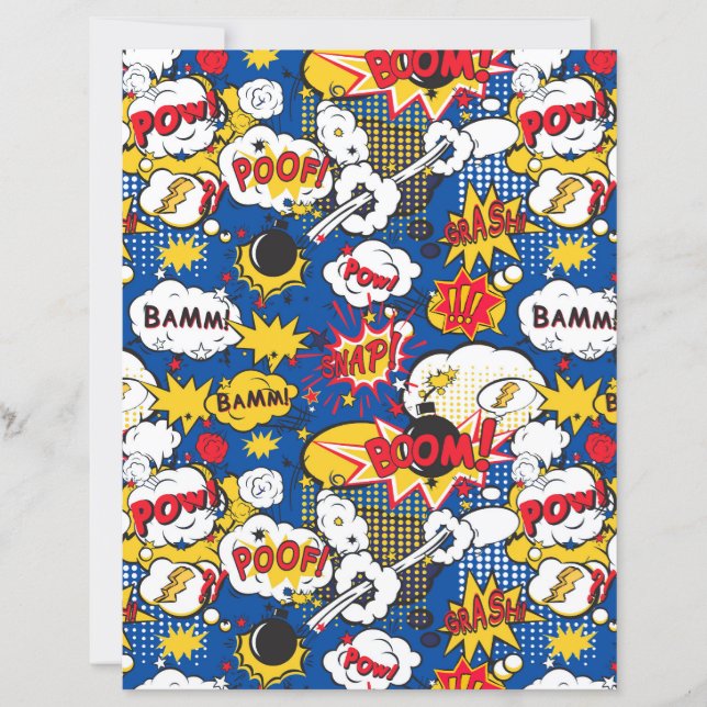Feuilles papier Motif comique (Devant)