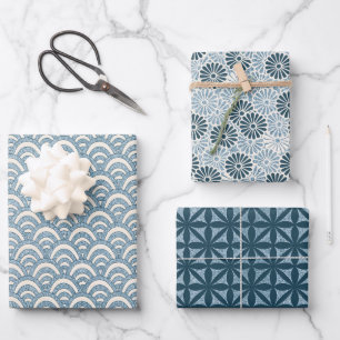 Feuilles papier Motif japonais 2 enveloppes