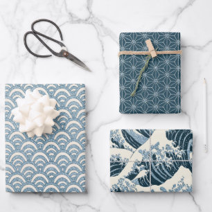 Feuilles papier Motif japonais 3 enveloppes