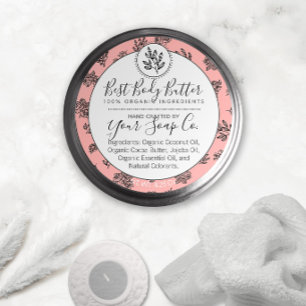 Feuilles Roses de Blush Scrub à sucre / Étiquette 