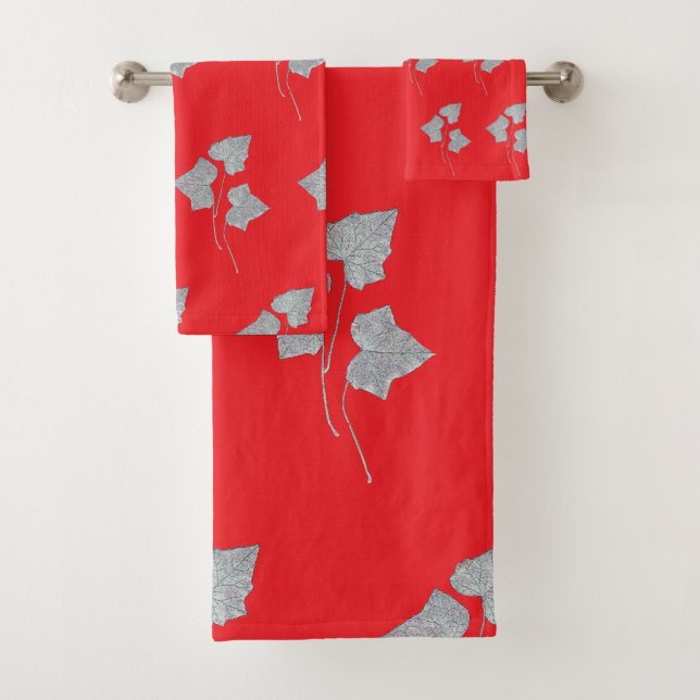 Feuilles rouges qui tombent (En situation)