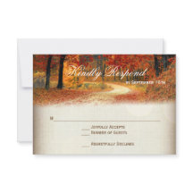 Feuilles Rustique Automne Mariage Automne Cartes R