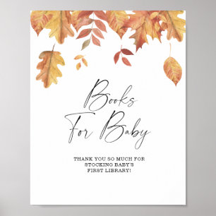 Feuilles tombantes - livres pour bébé affiche