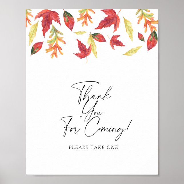 Feuilles tombantes - Merci d'être venu Affiche (Devant)