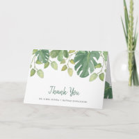 Feuilles Tropicales | Merci Vert et Blanc
