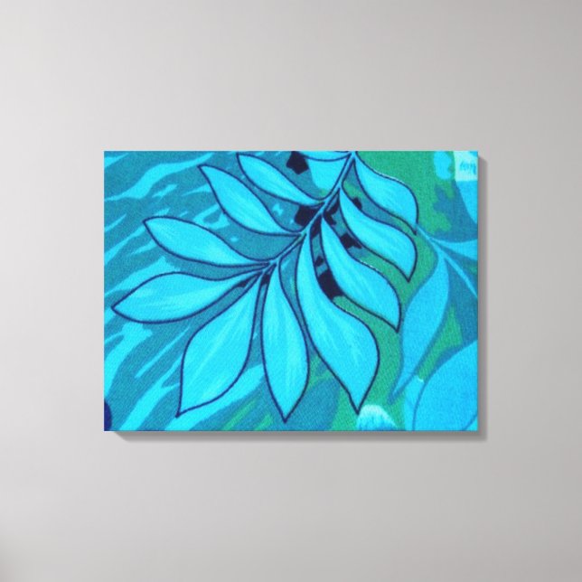 FEUILLES TROPICAUX 3 Panneau Accueil Toile Mur Art (Recto)