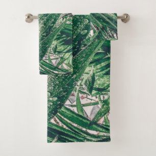 Feuilles tropicaux avec Raindrops