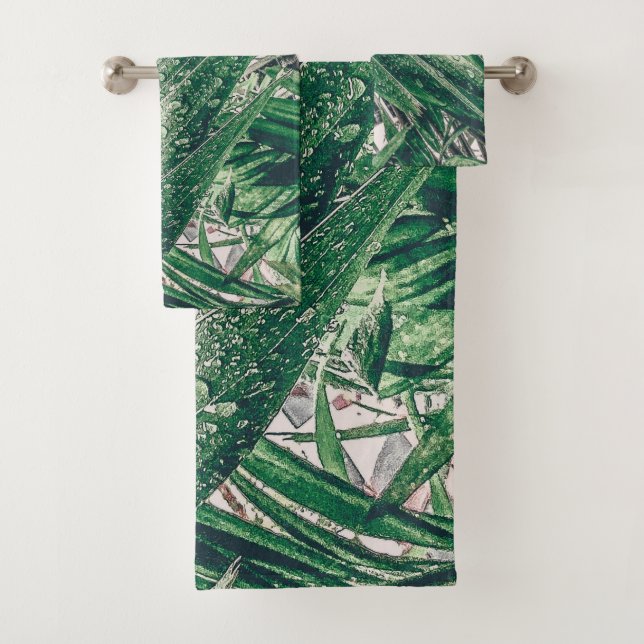 Feuilles tropicaux avec Raindrops (En situation)
