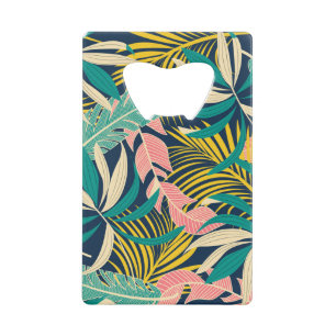 Feuilles tropicaux colorés : motif d'été.