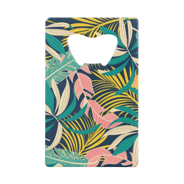 Feuilles tropicaux colorés : motif d'été. (Devant)