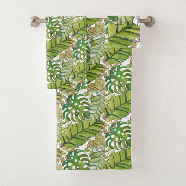 Feuilles Tropicaux En Aquarelle (En situation)