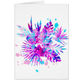 Feuilles tropicaux et fleurs