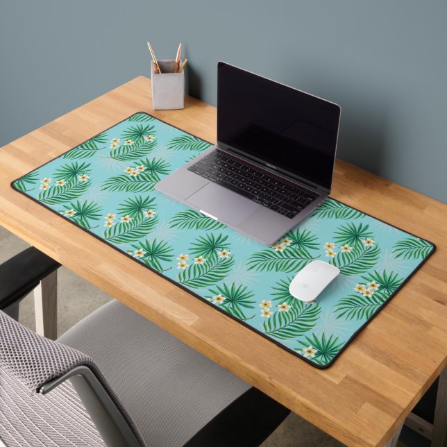 Feuilles tropicaux et fleurs (Bureau 2)