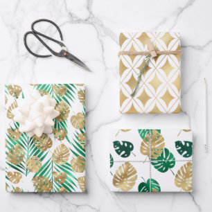 Feuilles tropicaux Gold & Green
